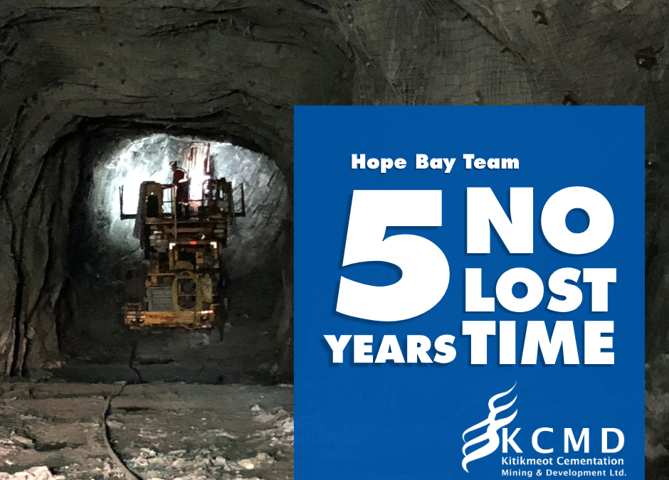 Five years without a lost time injury at the Hope Bay project.